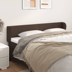 vidaXL Kopfteil mit Ohren Braun 183x23x78/88 cm Kunstleder