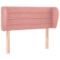 vidaXL Kopfteil mit Ohren Rosa 93x23x78/88 cm Samt vidaXL Kopfteil mit Ohren Rosa 93x23x78/88 cm Samt