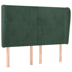 vidaXL Kopfteil mit Ohren Dunkelgrün 147x23x118/128 cm Samt