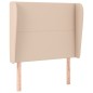 vidaXL Kopfteil mit Ohren Cappuccino-Braun 103x23x118/128cm Kunstleder