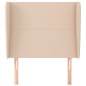 vidaXL Kopfteil mit Ohren Cappuccino-Braun 103x23x118/128cm Kunstleder