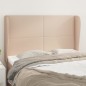 vidaXL Kopfteil mit Ohren Cappuccino-Braun 147x23x118/128cm Kunstleder