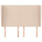 vidaXL Kopfteil mit Ohren Cappuccino-Braun 147x23x118/128cm Kunstleder