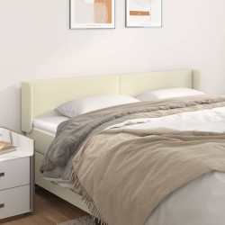 vidaXL Kopfteil mit Ohren Creme 183x16x78/88 cm Kunstleder