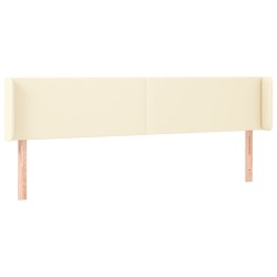 vidaXL Kopfteil mit Ohren Creme 183x16x78/88 cm Kunstleder