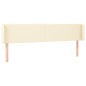 vidaXL Kopfteil mit Ohren Creme 183x16x78/88 cm Kunstleder