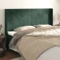 vidaXL Kopfteil mit Ohren Dunkelgrün 163x16x118/128 cm Samt