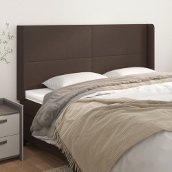 vidaXL Kopfteil mit Ohren Braun 183x16x118/128 cm Kunstleder