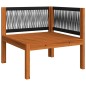 5-tlg. Garten-Lounge-Set mit Kissen Cremeweiß Massivholz Akazie 5-tlg. Garten-Lounge-Set mit Kissen Cremeweiß Massivholz Akazie