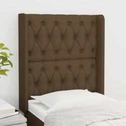 vidaXL Kopfteil mit Ohren Dunkelbraun 83x16x118/128 cm Stoff