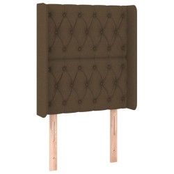 vidaXL Kopfteil mit Ohren Dunkelbraun 83x16x118/128 cm Stoff
