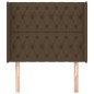 vidaXL Kopfteil mit Ohren Dunkelbraun 103x16x118/128 cm Stoff