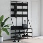 vidaXL Kleiderständer mit Schuhablage Schwarz 100x40x184 cm vidaXL Kleiderständer mit Schuhablage Schwarz 100x40x184 cm