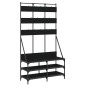 vidaXL Kleiderständer mit Schuhablage Schwarz 100x40x184 cm vidaXL Kleiderständer mit Schuhablage Schwarz 100x40x184 cm