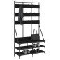 vidaXL Kleiderständer mit Schuhablage Schwarz 100x40x184 cm vidaXL Kleiderständer mit Schuhablage Schwarz 100x40x184 cm