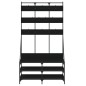 vidaXL Kleiderständer mit Schuhablage Schwarz 100x40x184 cm vidaXL Kleiderständer mit Schuhablage Schwarz 100x40x184 cm