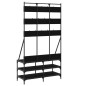 vidaXL Kleiderständer mit Schuhablage Schwarz 100x40x184 cm vidaXL Kleiderständer mit Schuhablage Schwarz 100x40x184 cm