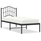vidaXL Bettgestell mit Kopfteil Metall Schwarz 75x190 cm vidaXL Bettgestell mit Kopfteil Metall Schwarz 75x190 cm