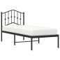 vidaXL Bettgestell mit Kopfteil Metall Schwarz 75x190 cm vidaXL Bettgestell mit Kopfteil Metall Schwarz 75x190 cm