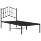 vidaXL Bettgestell mit Kopfteil Metall Schwarz 75x190 cm vidaXL Bettgestell mit Kopfteil Metall Schwarz 75x190 cm