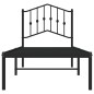 vidaXL Bettgestell mit Kopfteil Metall Schwarz 75x190 cm vidaXL Bettgestell mit Kopfteil Metall Schwarz 75x190 cm