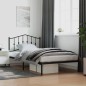 vidaXL Bettgestell mit Kopfteil Metall Schwarz 107x203 cm vidaXL Bettgestell mit Kopfteil Metall Schwarz 107x203 cm