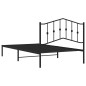 vidaXL Bettgestell mit Kopfteil Metall Schwarz 107x203 cm vidaXL Bettgestell mit Kopfteil Metall Schwarz 107x203 cm