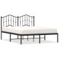 vidaXL Bettgestell mit Kopfteil Metall Schwarz 150x200 cm vidaXL Bettgestell mit Kopfteil Metall Schwarz 150x200 cm