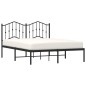 vidaXL Bettgestell mit Kopfteil Metall Schwarz 150x200 cm vidaXL Bettgestell mit Kopfteil Metall Schwarz 150x200 cm