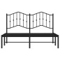 vidaXL Bettgestell mit Kopfteil Metall Schwarz 150x200 cm vidaXL Bettgestell mit Kopfteil Metall Schwarz 150x200 cm
