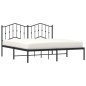 vidaXL Bettgestell mit Kopfteil Metall Schwarz 180x200 cm vidaXL Bettgestell mit Kopfteil Metall Schwarz 180x200 cm