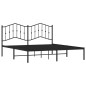 vidaXL Bettgestell mit Kopfteil Metall Schwarz 180x200 cm vidaXL Bettgestell mit Kopfteil Metall Schwarz 180x200 cm