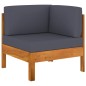 vidaXL 5-tlg. Garten-Lounge-Set mit Dunkelgrauen Auflagen Akazienholz vidaXL 5-tlg. Garten-Lounge-Set mit Dunkelgrauen Auflagen Akazienholz