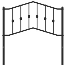 vidaXL Kopfteil Metall Schwarz 90 cm