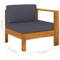 vidaXL 5-tlg. Garten-Lounge-Set mit Dunkelgrauen Auflagen Akazienholz vidaXL 5-tlg. Garten-Lounge-Set mit Dunkelgrauen Auflagen Akazienholz