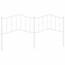 vidaXL Kopfteil Metall Weiß 200 cm