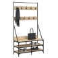 vidaXL Kleiderständer mit Schuhablage Sonoma-Eiche 100x40x184 cm vidaXL Kleiderständer mit Schuhablage Sonoma-Eiche 100x40x184 cm
