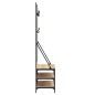 vidaXL Kleiderständer mit Schuhablage Sonoma-Eiche 100x40x184 cm vidaXL Kleiderständer mit Schuhablage Sonoma-Eiche 100x40x184 cm