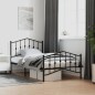 vidaXL Bettgestell mit Kopf- und Fußteil Metall Schwarz 100x190 cm vidaXL Bettgestell mit Kopf- und Fußteil Metall Schwarz 100x190 cm