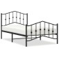 vidaXL Bettgestell mit Kopf- und Fußteil Metall Schwarz 100x190 cm vidaXL Bettgestell mit Kopf- und Fußteil Metall Schwarz 100x190 cm