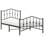 vidaXL Bettgestell mit Kopf- und Fußteil Metall Schwarz 100x190 cm vidaXL Bettgestell mit Kopf- und Fußteil Metall Schwarz 100x190 cm