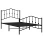 vidaXL Bettgestell mit Kopf- und Fußteil Metall Schwarz 100x190 cm vidaXL Bettgestell mit Kopf- und Fußteil Metall Schwarz 100x190 cm