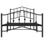 vidaXL Bettgestell mit Kopf- und Fußteil Metall Schwarz 100x190 cm vidaXL Bettgestell mit Kopf- und Fußteil Metall Schwarz 100x190 cm