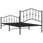 vidaXL Bettgestell mit Kopf- und Fußteil Metall Schwarz 100x190 cm vidaXL Bettgestell mit Kopf- und Fußteil Metall Schwarz 100x190 cm