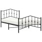 vidaXL Bettgestell mit Kopf- und Fußteil Metall Schwarz 107x203 cm vidaXL Bettgestell mit Kopf- und Fußteil Metall Schwarz 107x203 cm