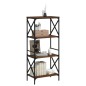 vidaXL Bücherregal 4 Böden Braun Eiche 59x35x132 cm Holzwerkstoff vidaXL Bücherregal 4 Böden Braun Eiche 59x35x132 cm Holzwerkstoff