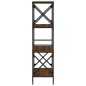 vidaXL Bücherregal 4 Böden Braun Eiche 59x35x132 cm Holzwerkstoff vidaXL Bücherregal 4 Böden Braun Eiche 59x35x132 cm Holzwerkstoff