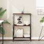 vidaXL Bücherregal 3 Böden Braun Eiche 59x35x90,5 cm Holzwerkstoff vidaXL Bücherregal 3 Böden Braun Eiche 59x35x90,5 cm Holzwerkstoff