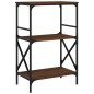 vidaXL Bücherregal 3 Böden Braun Eiche 59x35x90,5 cm Holzwerkstoff vidaXL Bücherregal 3 Böden Braun Eiche 59x35x90,5 cm Holzwerkstoff