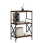 vidaXL Bücherregal 3 Böden Braun Eiche 59x35x90,5 cm Holzwerkstoff vidaXL Bücherregal 3 Böden Braun Eiche 59x35x90,5 cm Holzwerkstoff
